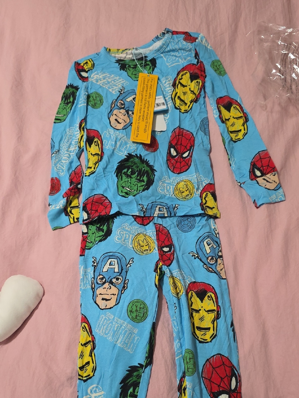Posh Peanut Light Blue Marvel Character Pajama Set